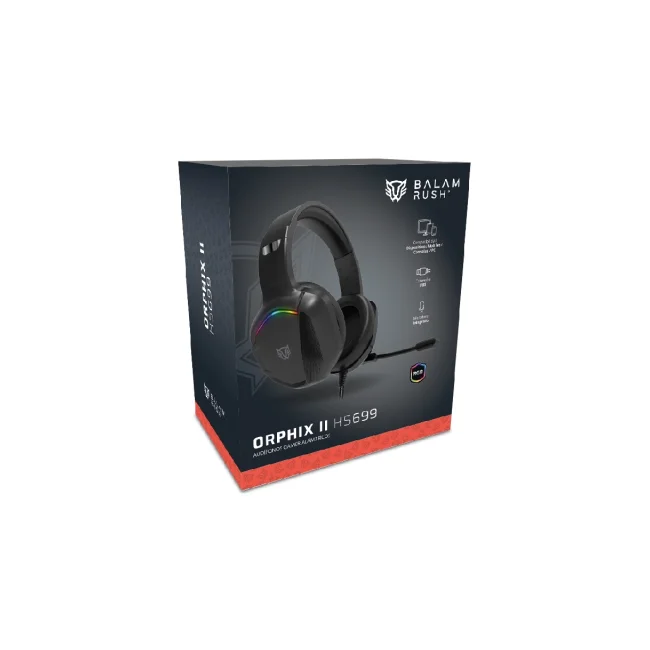 DIADEMA GAMER BALAM RUSH ORPHIX II ALAMBRICO 3.5MM NEGRO image 8