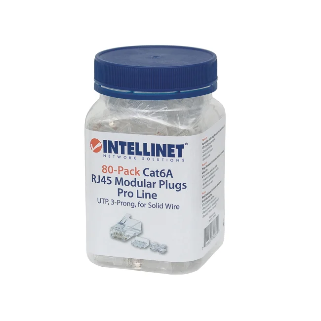 Intellinet PLUG RJ45 CAT6A SOLIDO UTP BOTE 80 PZAS ORO 50-MICRAS PRO image 6