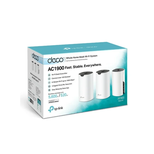TP-Link Deco S7 (3-pack) Doble banda (2,4 GHz / 5 GHz) Wi-Fi 5 (802.11ac) Blanco, Negro Interno image 4