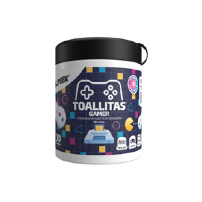 TOALLAS HUMEDAS  | SILIMEX | TOALLAS HUMEDAS GAMER 30 PZAS | 20X20CM | LIMPIEZA IMPECABLE PARA PANTALLAS Y PLÁSTICOS