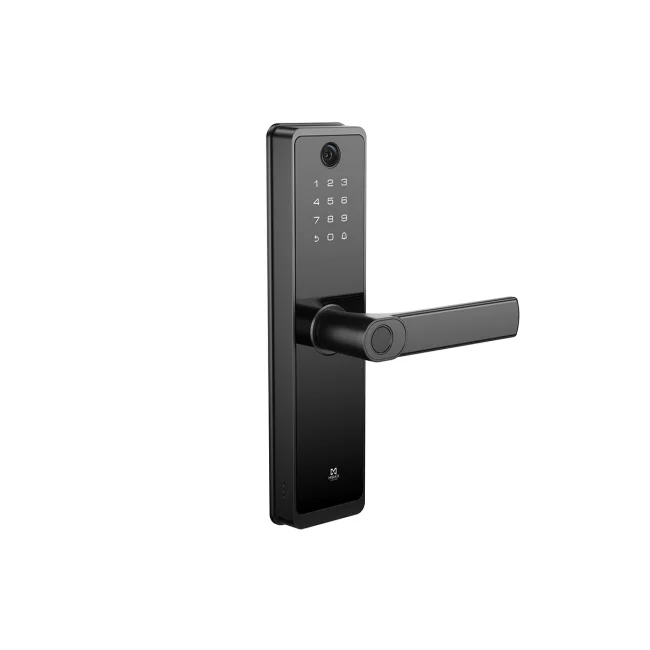 CERRADURA INTELIGENTE CON CáMARA Y TIMBRE, DETECCIóN DE HUELLA DACTILAR, TARJETA RFID, CONECTIVIDAD WIFI, COMBINACIóN NUMéRICA Y LLAVE FíSICA, DE ALEACIóN DE ALUMINIO Y CRISTAL TEMPLADO. image 6