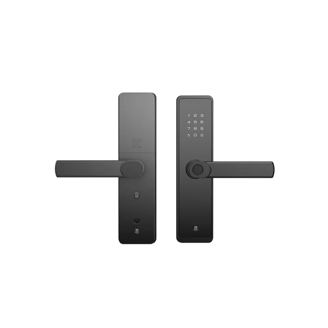 CERRADURA INTELIGENTE CON DETECCIóN DE HUELLA DACTILAR, TARJETA RFID, CONECTIVIDAD WIFI, COMBINACIóN NUMéRICA Y LLAVE FíSICA, DE ALEACIóN DE ALUMINIO Y CRISTAL TEMPLADO. image 3