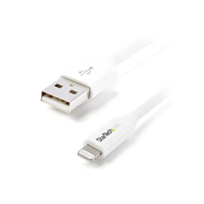 StarTech.com Cable Lightning a USB de 2m - Cable Largo para iPhone / iPad / iPod - Cable de Carga Rápida - Certificación MFi de Apple - Blanco