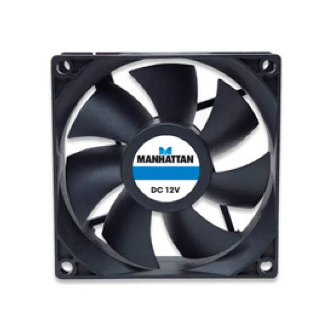 Manhattan 700320 sistema de refrigeración de computadora Gabinete de la computadora Ventilador 8 cm Negro 1 pieza(s)