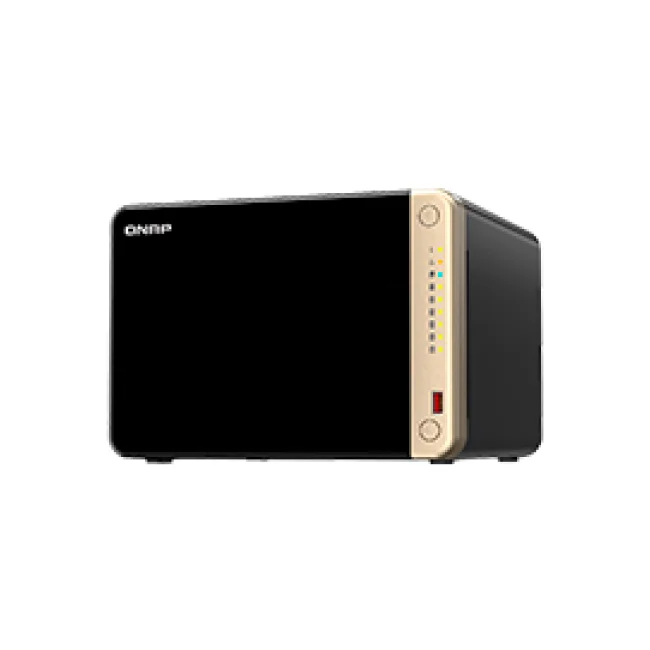 QNAP TS-664 NAS Tower Intel® Celeron® N5095 8 GB DDR4 0 TB QNAP QTS Negro, Bronce
