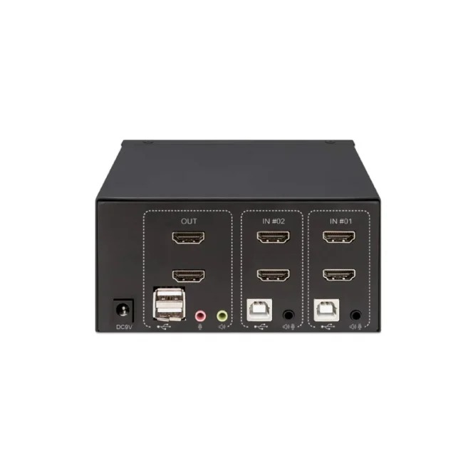 Manhattan Switch KVM HDMI de 2 puertos para dos monitores image 4