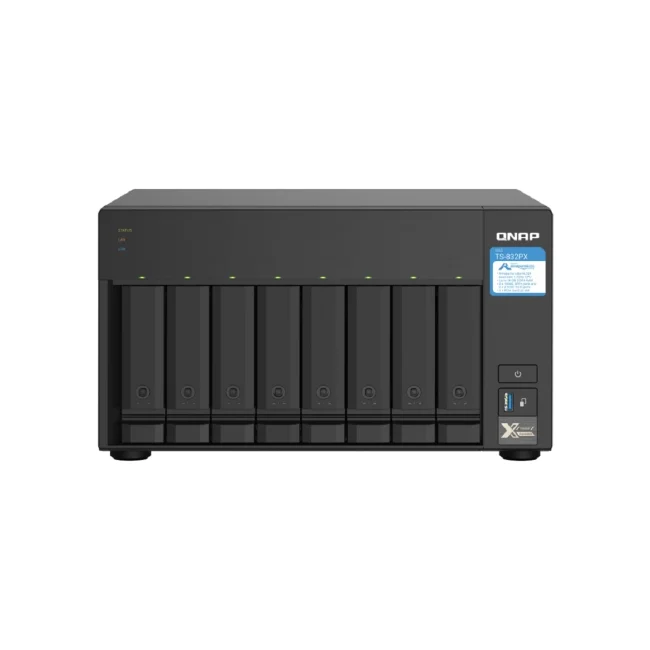 QNAP TS-832PX NAS Tower Annapurna Labs AL324 4 GB DDR4 0 TB QNAP Turbo System Aluminio, Negro image 8