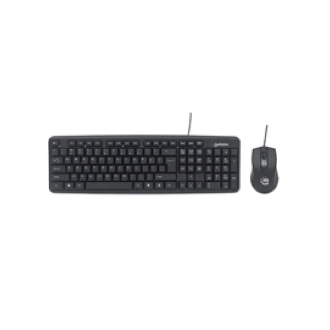 Manhattan Juego de teclado y mouse óptico, cableados