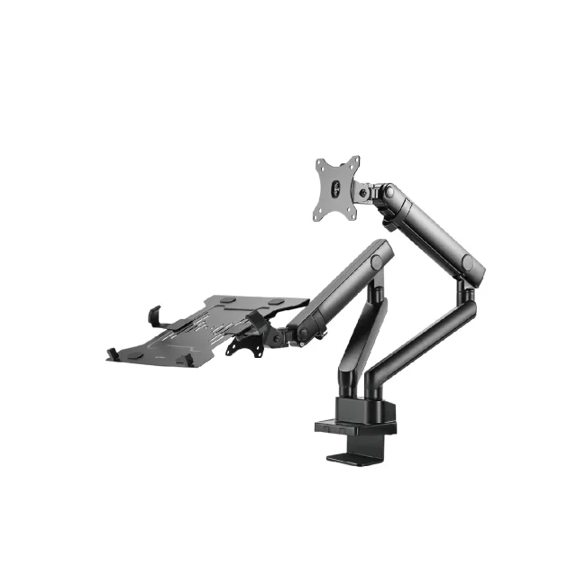 SOPORTE ACTECK ENFORCE MOTION SM636 / PARA MONITOR 17-32 PULG Y LAPTOP 10-15.6 PULG / ROTACION AJUSTABLE / VESA 75-100MM / ADAPTADOR DE ESCRITORIO / MAX 8 KG POR BRAZO / NEGRO / AC-939645 image 2