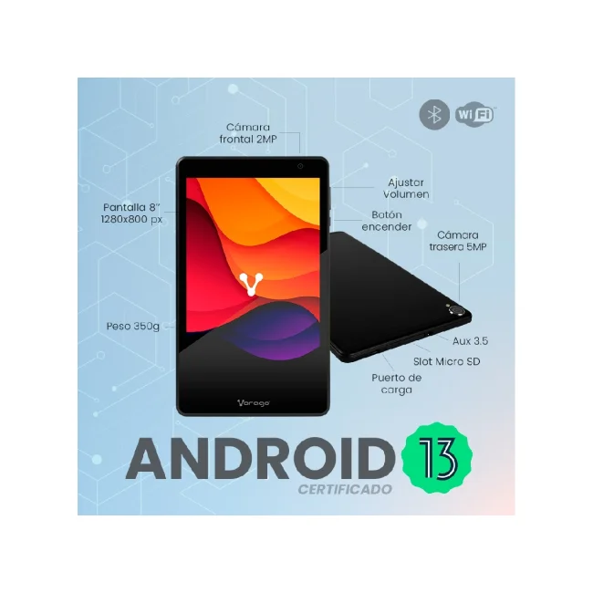 Vorago TABLET PAD-8-KIDS 8 PULGADAS ANDROID 13 QUADCORE 4GB 64GB IPS 2MP 5MP WIFI BT GMS FUNDA AZUL - image 6