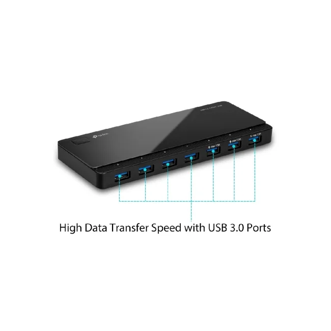 TP-Link UH700 nodo concentrador USB 3.2 Gen 1 (3.1 Gen 1) Micro-B 5000 Mbit/s Negro image 11