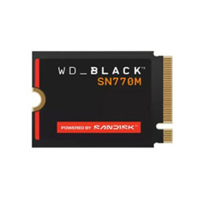 UNIDAD DE ESTADO SOLIDO SSD INTERNO WD BLACK SN770M 2TB M.2 2230 NVME PCIE GEN4 X4 LECT.5150MB/S ESCRIT.4850MB/S TBW 1200 WDS200T3X0G-00CHY0