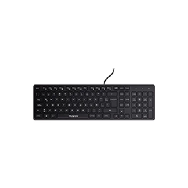 TECLADO ALAMBRICO QUARONI USB 104 TECLAS COLOR NEGRO