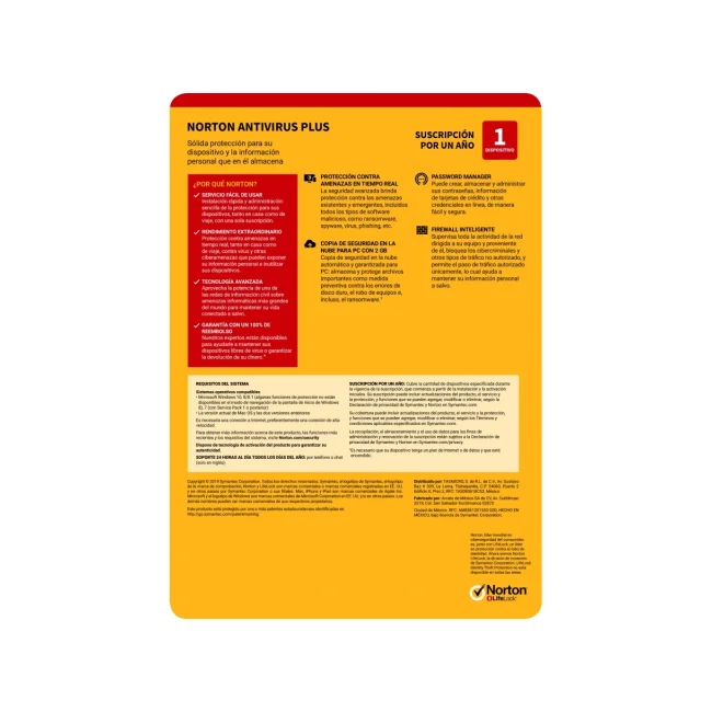 NORTON ANTIVIRUS PLUS 1 DISPOSITIVO 1YR (21414707) image 3