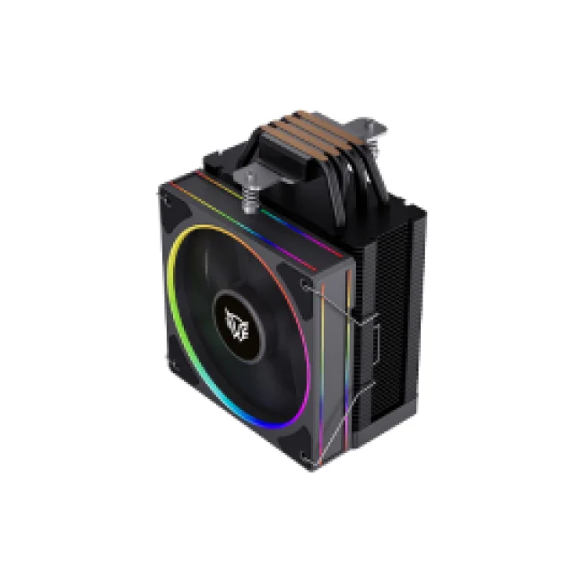 Enfriamiento de Aire BALAM RUSH Heliux Pro HEX50 / RGB / 4 Pipas / TDP 220 W / Compatibilidad AMD + Intel / 1x Ven 120mm + Rodamiento Hidraulico + 600 - 2000 RPM + 74.27CFM + 30dB + PWM 4 Pin + ARGB 3pin / Legend Negro image 2