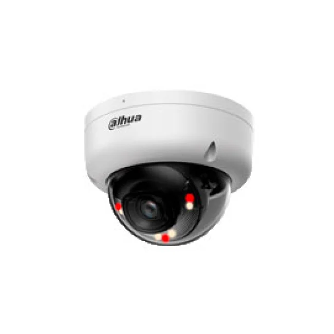 DAHUA DH-IPC-HDBW1239E1-A-IL- Cámara IP Domo Antivandalica de 2 Megapixeles Iluminador Dual/ Lente de 2.8 mm/ 104 Grados de Apertura/ Micrófono incorporado/ Detección de movimiento/ IP67/ PoE/
