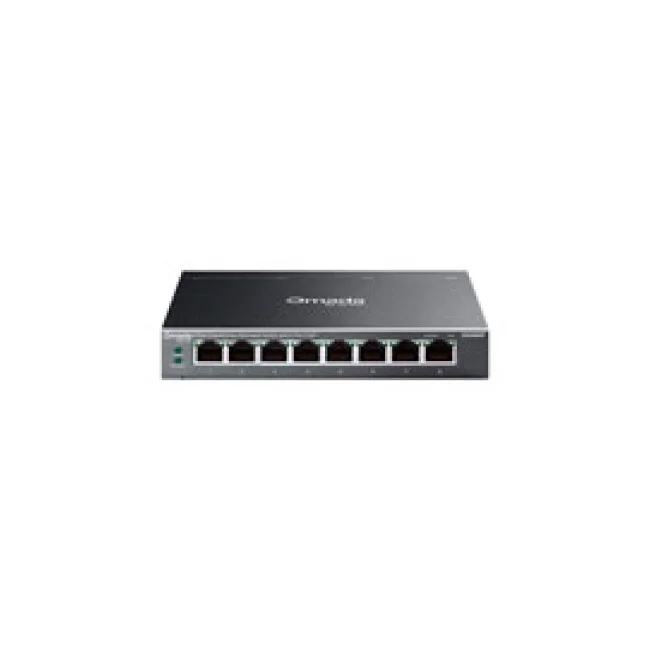 TP-Link Omada ES208GP dispositivo de redes Gestionado L2 Gigabit Ethernet (10/100/1000) Energía sobre Ethernet (PoE) Carril DIN Negro