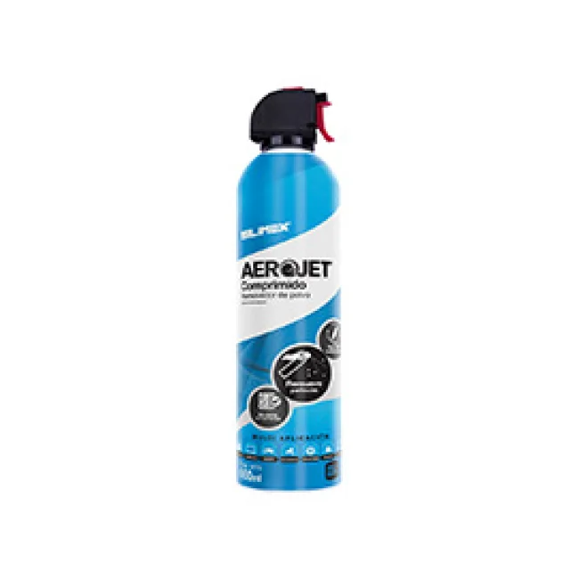 AIRE COMPRIMIDO | SILIMEX | AEROJET 360 660 ML AIRE COMPRIMIDO | REMOVEDOR DE POLVO | VALVULA 360° MULTIPOSICION | NO DAÑA COMPONENTES