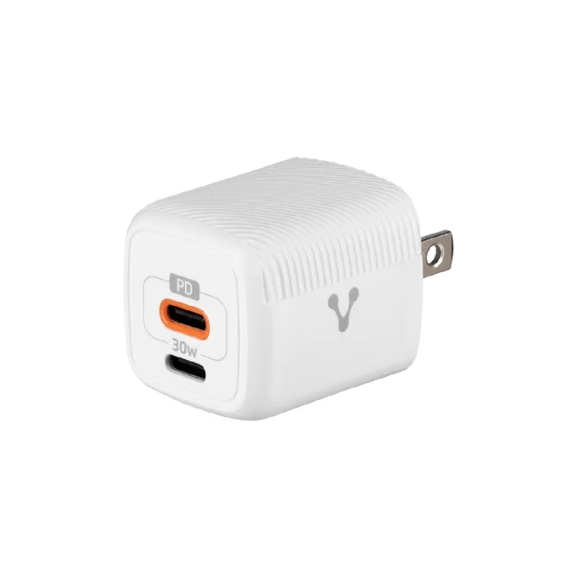 CARGADOR PARED VORAGO AU-355 FAST CHARGE 2 X USB-C 30W BLANCO image 3