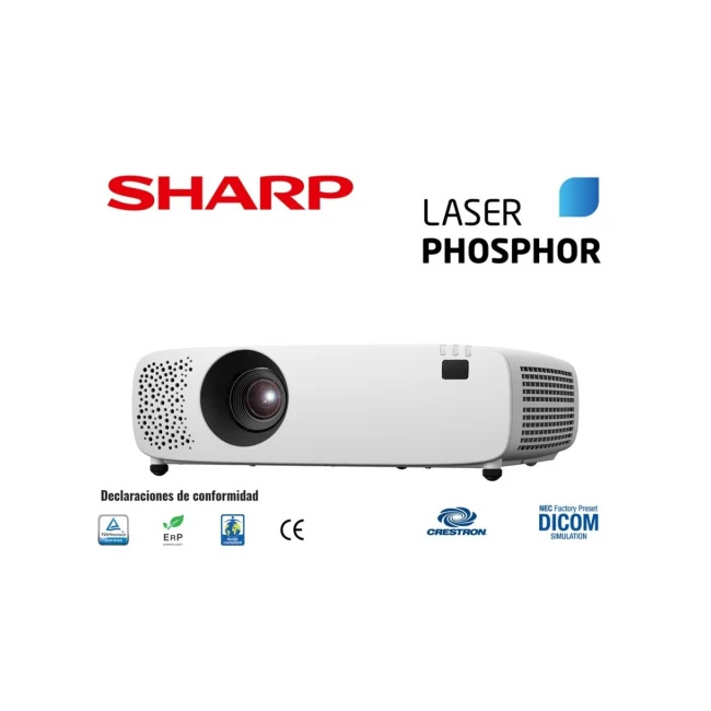 Sharp 5000 lúmenes ANSI 3LCD WUXGA (1920x1200) Blanco image 4