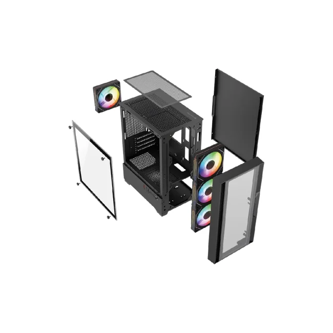 Gabinete Gamer Mini Torre NITROX EDGE PRO AIRCOOL 4900C image 8