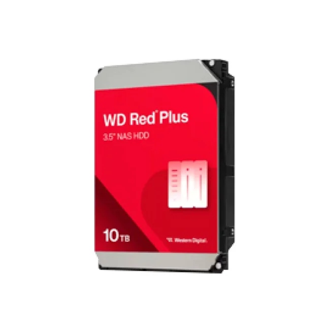 DISCO DURO PARA NAS WESTERN DIGITAL WD RED PLUS 3.5", 10TB, SATA III, 6 GBIT/S, 7200RPM 512MB CACHÉ