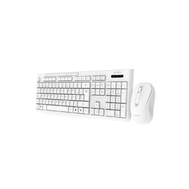 KIT DE TECLADO Y MOUSE ACTECK CREATOR PRIME MK225 INALAMBRICO USB BLANCO image 3