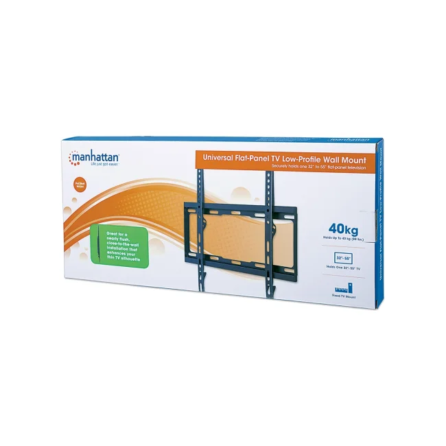 Manhattan Soporte para TV, de pared, pantallas planas de 32" a 55" de máximo 40 kg, de bajo perfil image 11