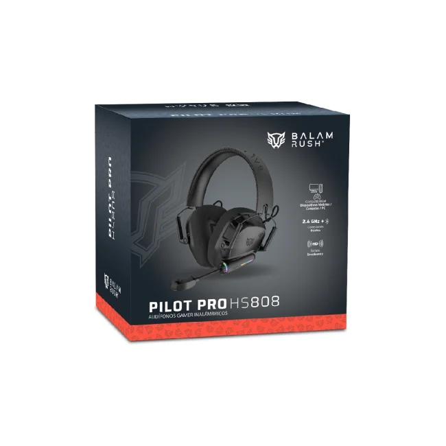 Audífonos Gamer Inalámbrico PILOT PRO HS808 Balam Rush Legend Series Sonido Envolvente PRO image 9