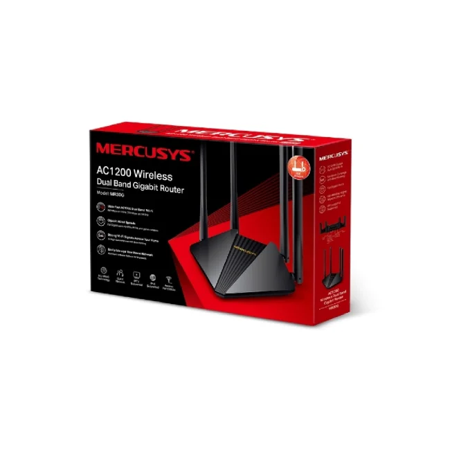 Mercusys MR30G router inalámbrico Gigabit Ethernet Doble banda (2,4 GHz / 5 GHz) Negro image 7