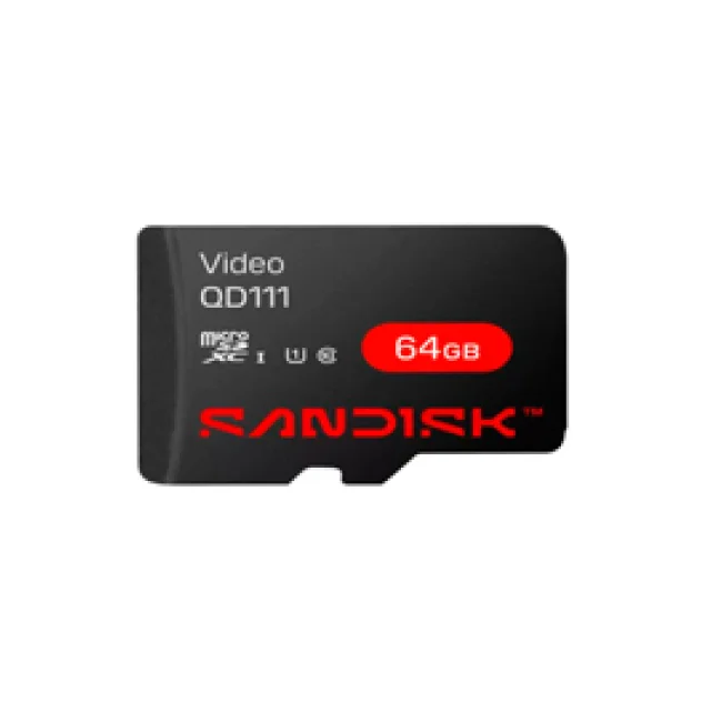 SANDISK - Memoria SC QD111 MICRO SDHC 64GB / Clase 10/ U1 Lectura 100 MB/S / ESC 20 MB/S / Especializada para Videovigilancia