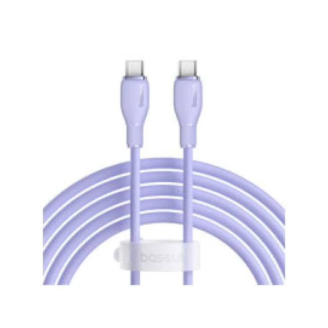 CABLE TIPO C-TIPO C 5A BASEUS 1.2M, 100W, COLOR MORADO