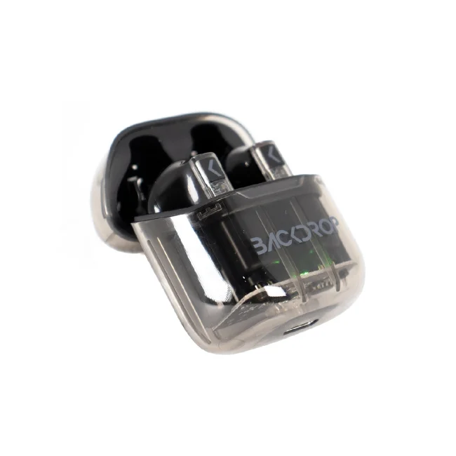 AUDIFONOS INALAMBRICOS TWS BACKDROP TRANSPARENTES/10M / TACTIL COLOR NEGRO image 4