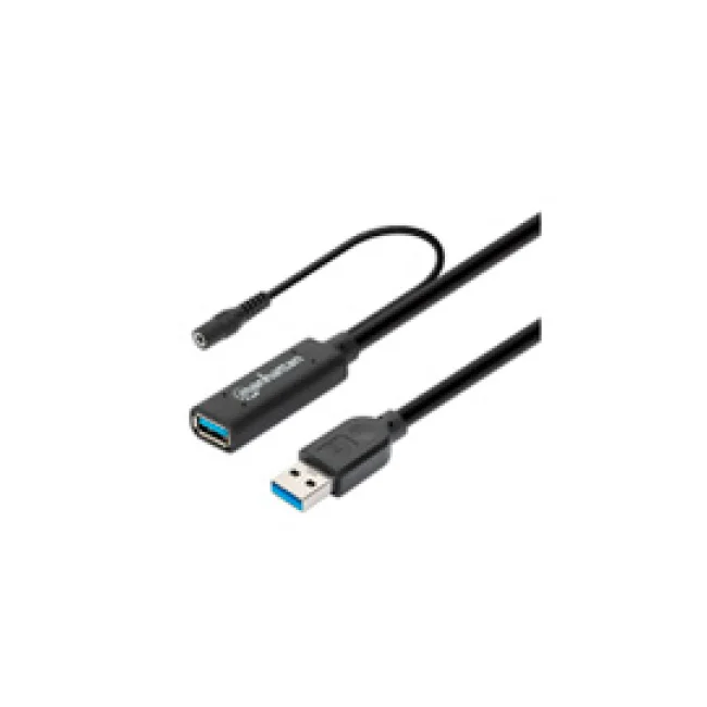 Manhattan 153768 cable USB USB 3.2 Gen 1 (3.1 Gen 1) 15 m USB A 5 Gbit/s Negro