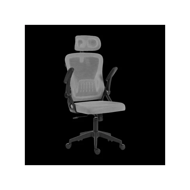 SILLA DE OFICINA ACTECK FLUX LITE EC313HR MARCO NEGRO - MALLA GRIS image 2
