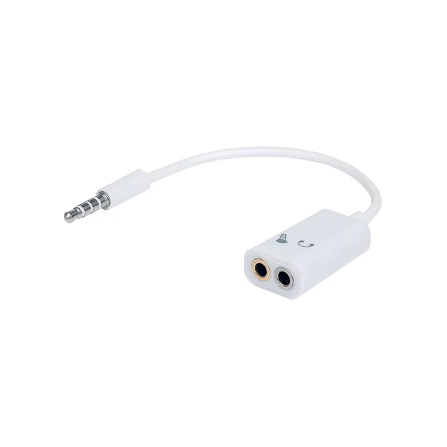 Manhattan Adaptador Audio Estéreo 3.5 mm 2 a1 para Micrófono Y Audífonos image 4