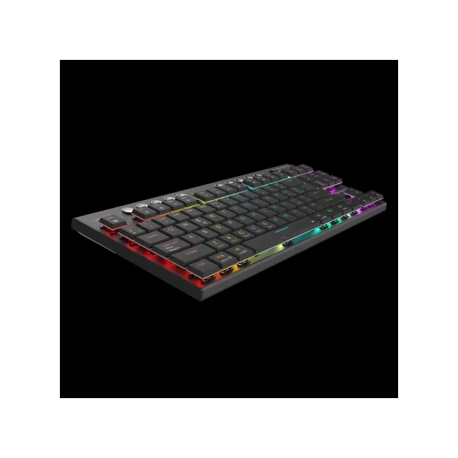 Teclado BALAM RUSH Gamer Mecánico Multidispositivo Dominate Expert GK959 / 2.4 MHz + 2 modos Bluetooth / TKL+ Estructura Aluminio + Perilla y Botones Multimedia + Teclas Doble Inyección + Switch Café Intercambiables + RGB Dinámico / Recargable / Legend Ne image 4