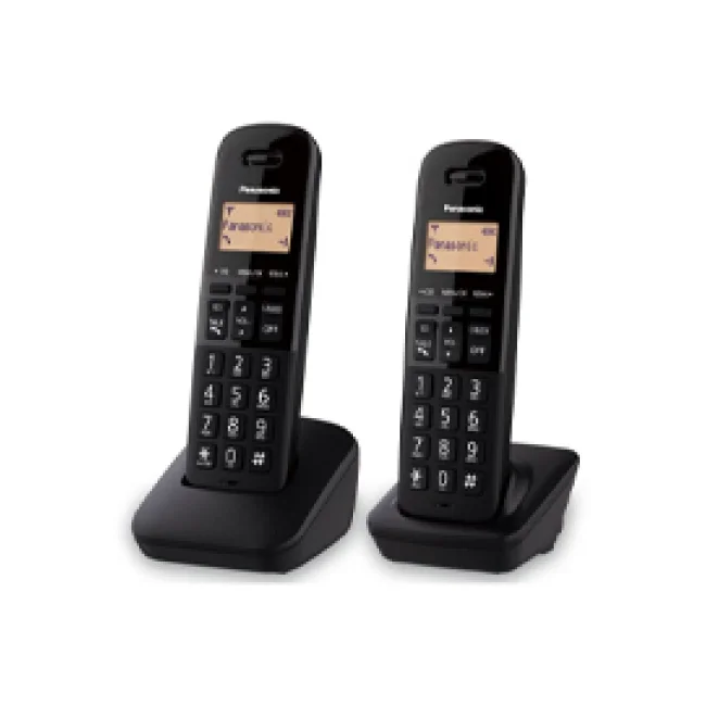 TELEFONO PANASONIC KX-TGB312MEB / TELEFONO DECT 6.0, BLOQUEO DE LLAMADAS, 2 AURICULARES INALAMBRICOS, 18HRS DE BATERIA, NEGRO