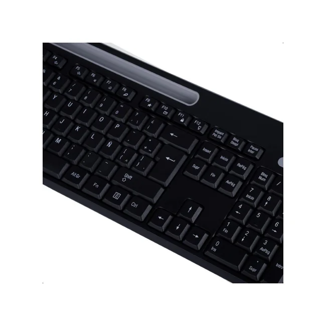 Kit Teclado y Mouse Techzone TASKING Negro con Gris Conexion Inalambrico 2400Mhz  DPI 1600 Alcance 10m  Compatible con Windows y MacOS image 3