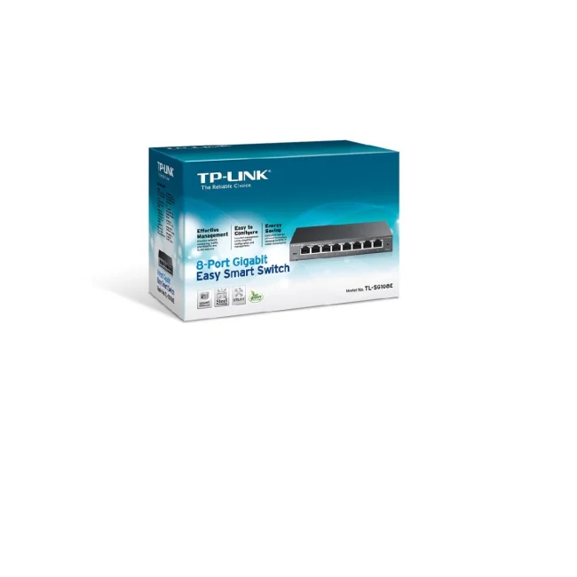 TP-Link TL-SG108E dispositivo de redes Gestionado L2 Gigabit Ethernet (10/100/1000) Negro image 8