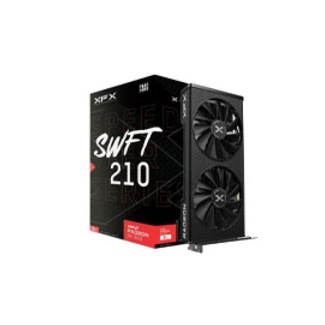 Tarjeta de video XFX 8GB AMD Radeon SPEEDSTER SWFT 210 RX 7600 2xfan GDDR6 1xHDMI 3xDP RX-76PSWFTFA