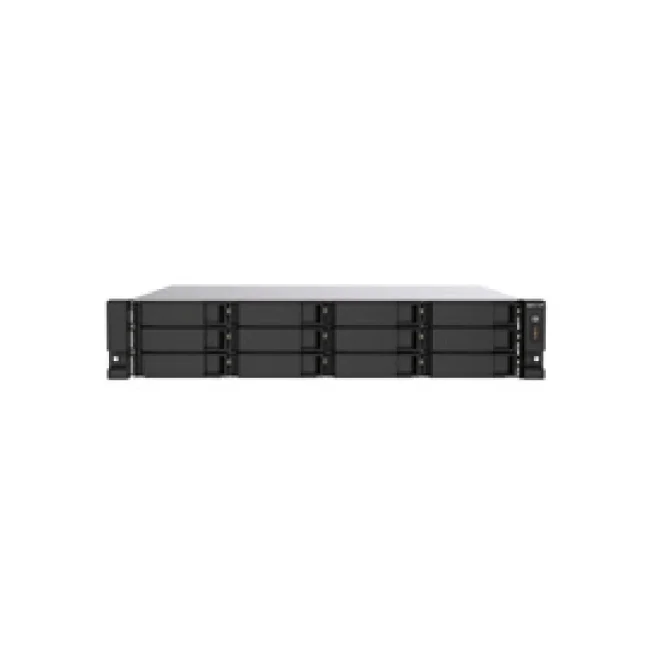 QNAP TS-1273AU-RP-8G servidor NAS o de almacenamiento Bastidor (2U) Ryzen Embedded V1500B 8 GB DDR4 0 TB QNAP QTS Aluminio, Negro
