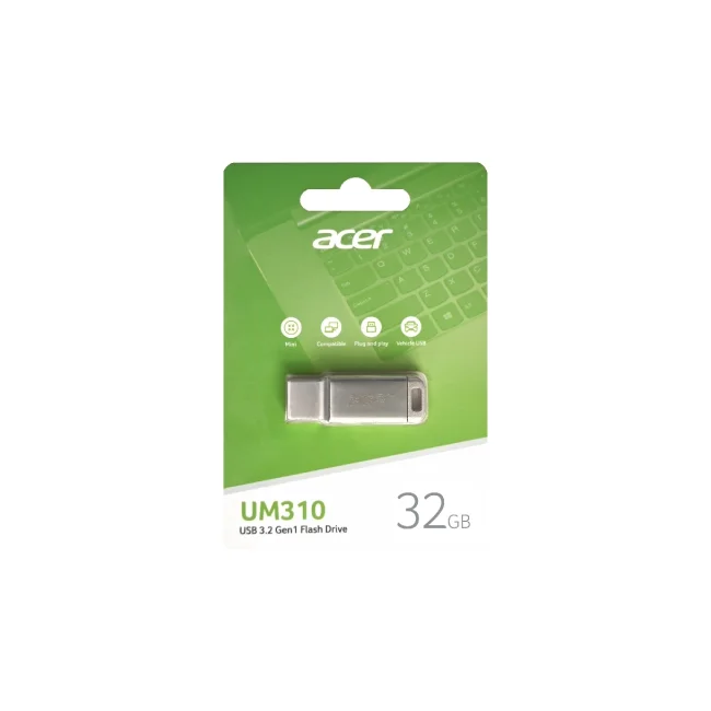 MEMORIA USB 32GB UM310 ACER 3.2 LECT. 120MB/S ESCRIT. 90MB/S COLOR METALICO BL.9BWWA.580 image 2