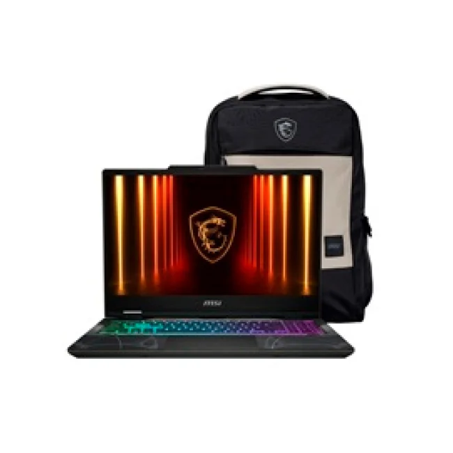 Laptop MSI CYBORG A15 AI Gamer AMD Ryzen AI 5 240 16GB DDR5 (2X8GB) SSD 512GB NVME RTX 5050 8GB 15.6 FHD 144Hz Win 11 Home incluye Backpack