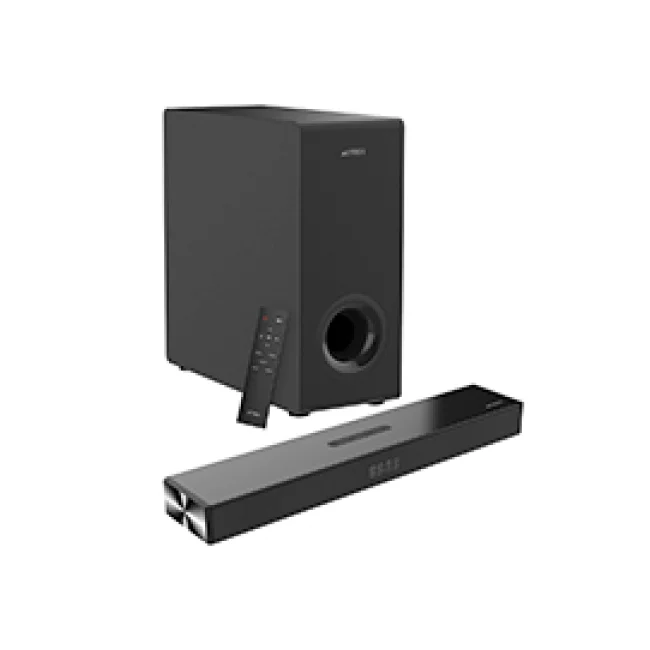 Sistema De Soundbar 2.1 Dynamic Thin BS600 Advanced Series,Control Remoto incluido, Color Negro. AC-940801