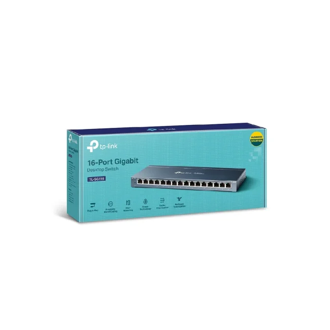 TP-Link TL-SG116 dispositivo de redes No administrado Gigabit Ethernet (10/100/1000) Negro image 9