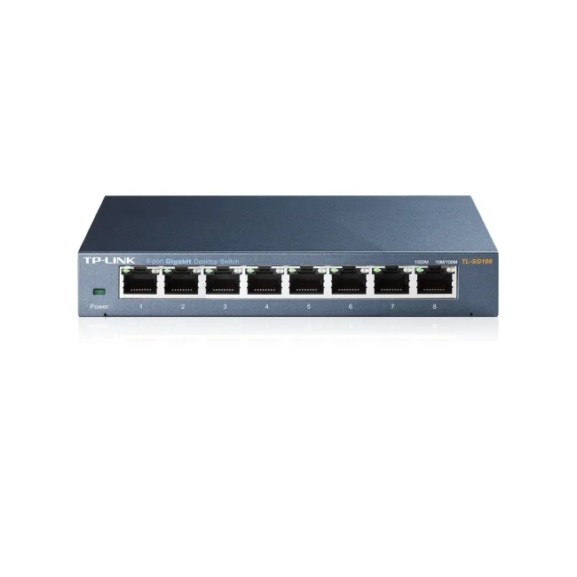 TP-Link TL-SG108 dispositivo de redes No administrado L2 Gigabit Ethernet (10/100/1000) Negro image 10