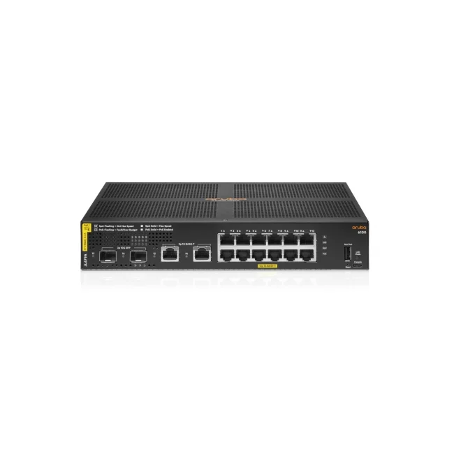 Aruba 6100 12G Class4 PoE 2G/2SFP+ 139W Gestionado L3 Gigabit Ethernet (10/100/1000) Energía sobre Ethernet (PoE) 1U Negro image 8