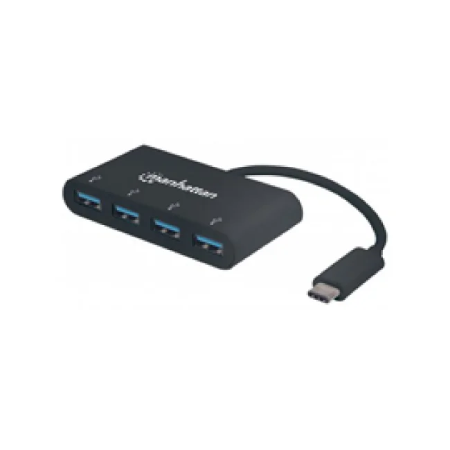 Manhattan Hub USB-C 3.2 Gen 1 con 4 puertos USB-A
