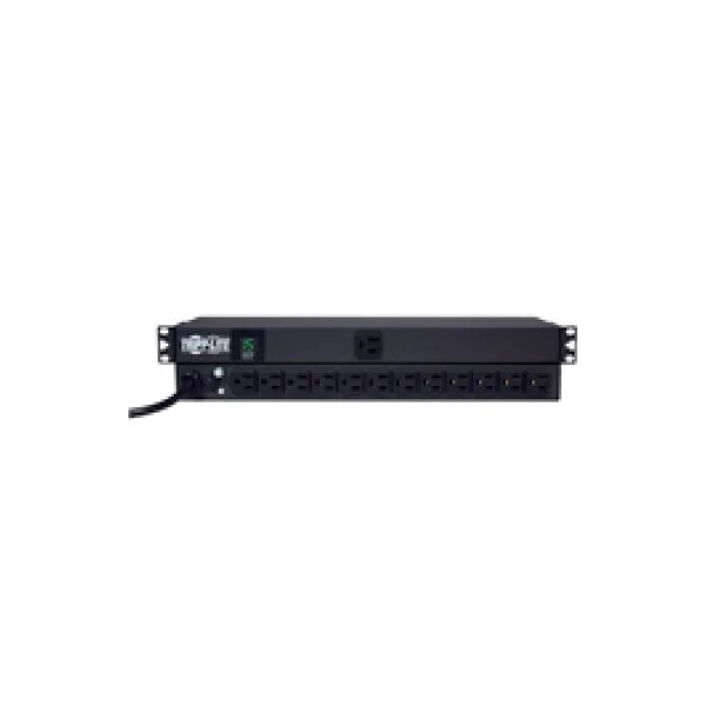Tripp Lite PDUMH15 PDU Monofásico de 1.5kW con Medidor Digital Local, Tomacorrientes de 120V (13 5-15R), 5-15P, Entrada de 100V ~ 127V, Cable de 4.57 m [15 pies], Instalación en 1U de Rack